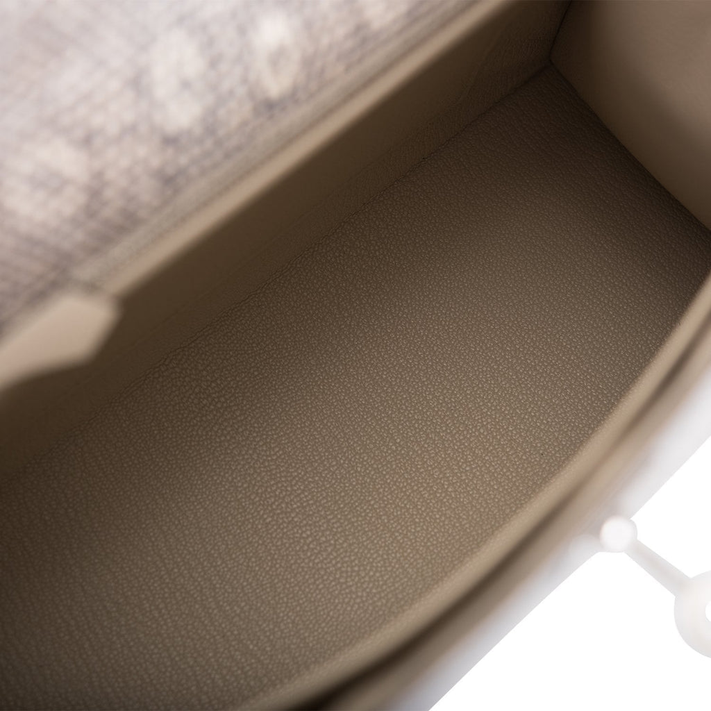 Hermes Kelly Sellier 25 Ombre Varanus Salvator Lizard Palladium Hardware - Exclusu