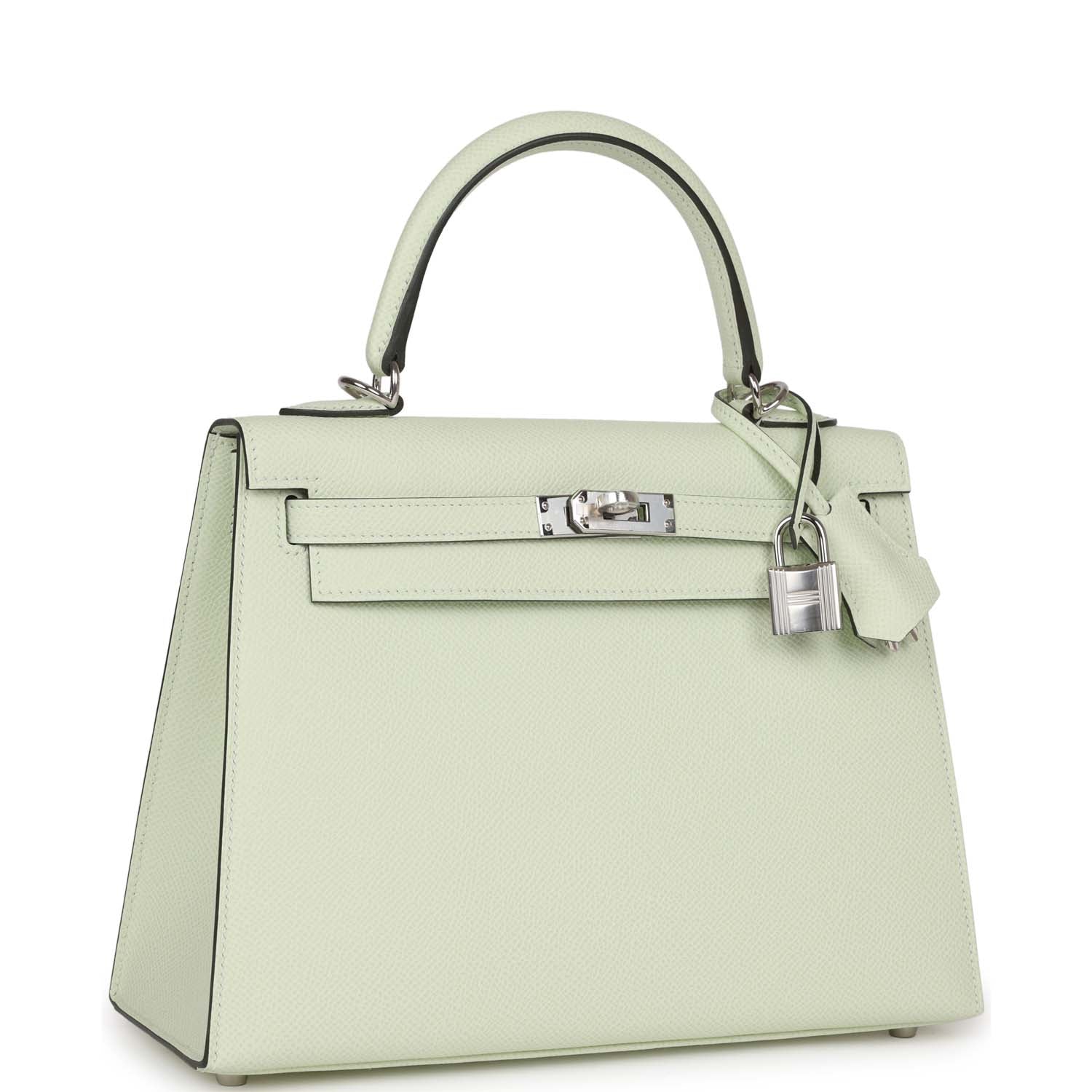 Hermes Kelly Sellier 25 Vert Fizz Epsom Palladium Hardware - Exclusu