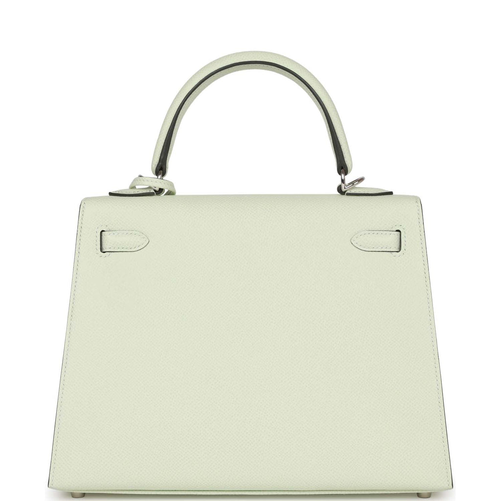 Hermes Kelly Sellier 25 Vert Fizz Epsom Palladium Hardware - Exclusu