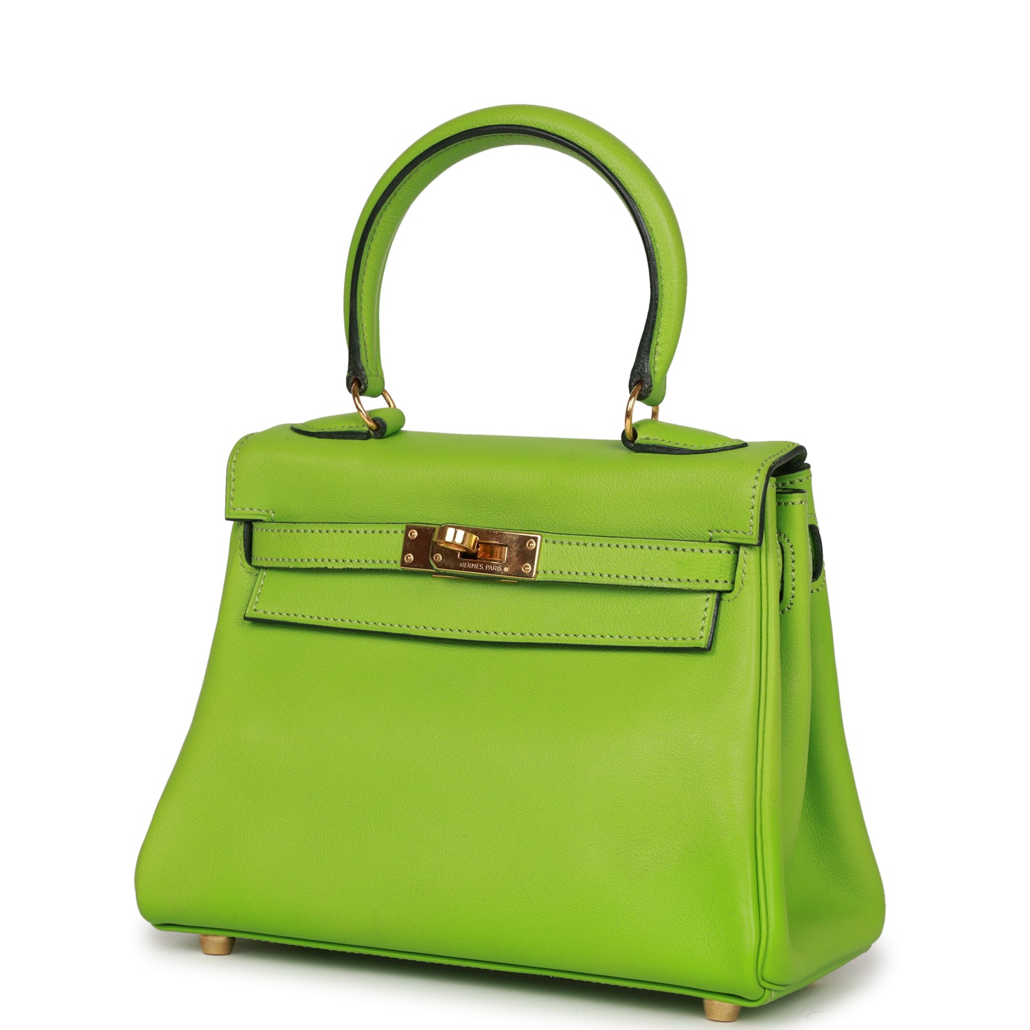Hermes Kelly Retourne 20 Vert Cru Gulliver Gold Hardware - Exclusu