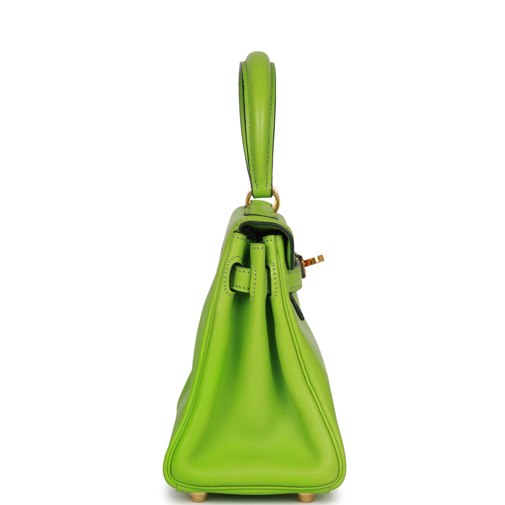 Hermes Kelly Retourne 20 Vert Cru Gulliver Gold Hardware - Exclusu