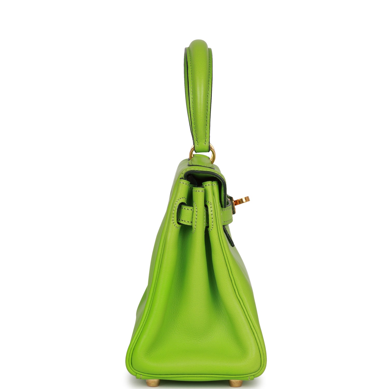 Hermes Kelly Retourne 20 Vert Cru Gulliver Gold Hardware - Exclusu