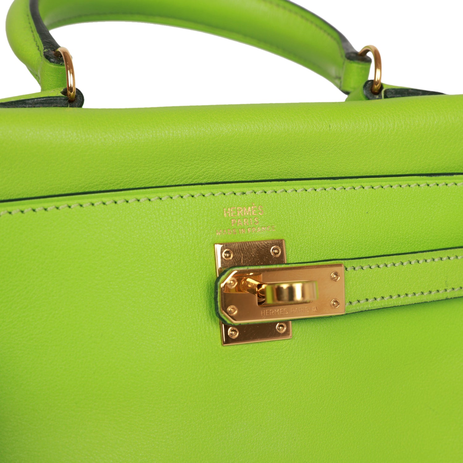 Hermes Kelly Retourne 20 Vert Cru Gulliver Gold Hardware - Exclusu