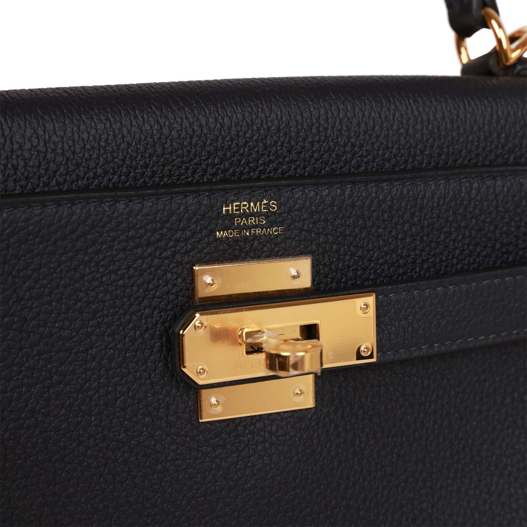 Hermes Kelly Retourne 28 Caban Togo Gold Hardware - Exclusu