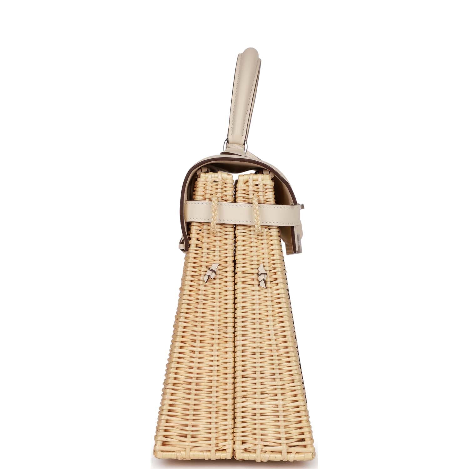 Hermes Picnic Kelly 35 Nata Swift Palladium Hardware - Exclusu