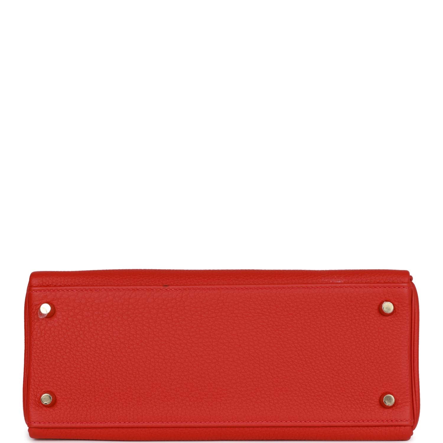 Hermes Kelly Retourne 28 Rouge Casaque Togo Gold Hardware - Exclusu