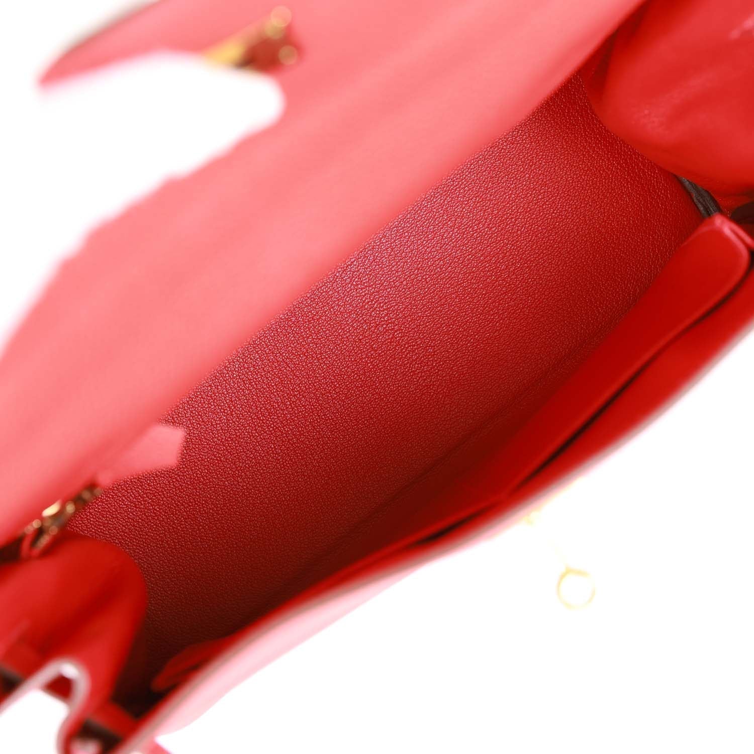 Hermes Kelly Retourne 28 Rouge Casaque Togo Gold Hardware - Exclusu