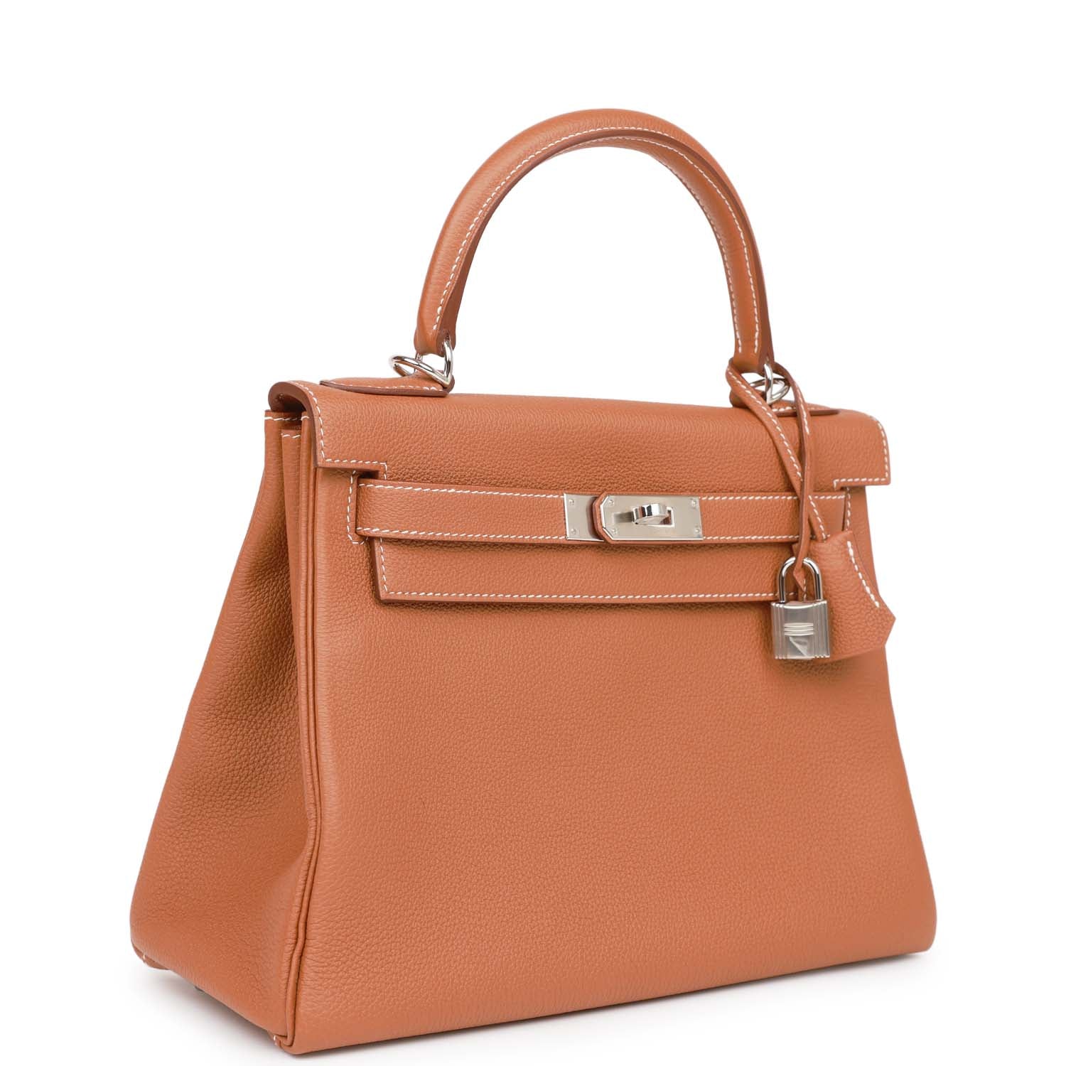 Hermes Kelly Retourne 28 Gold Togo Palladium Hardware - Exclusu
