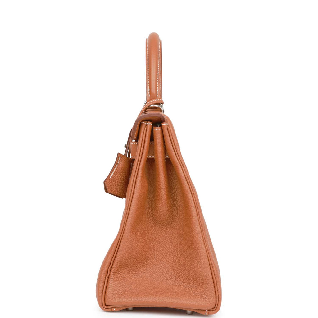 Hermes Kelly Retourne 28 Gold Togo Palladium Hardware - Exclusu