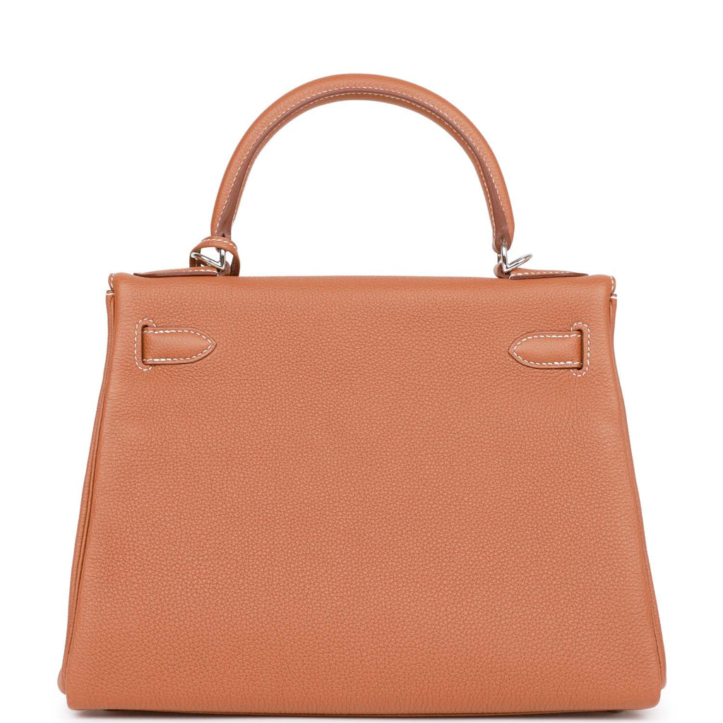 Hermes Kelly Retourne 28 Gold Togo Palladium Hardware - Exclusu