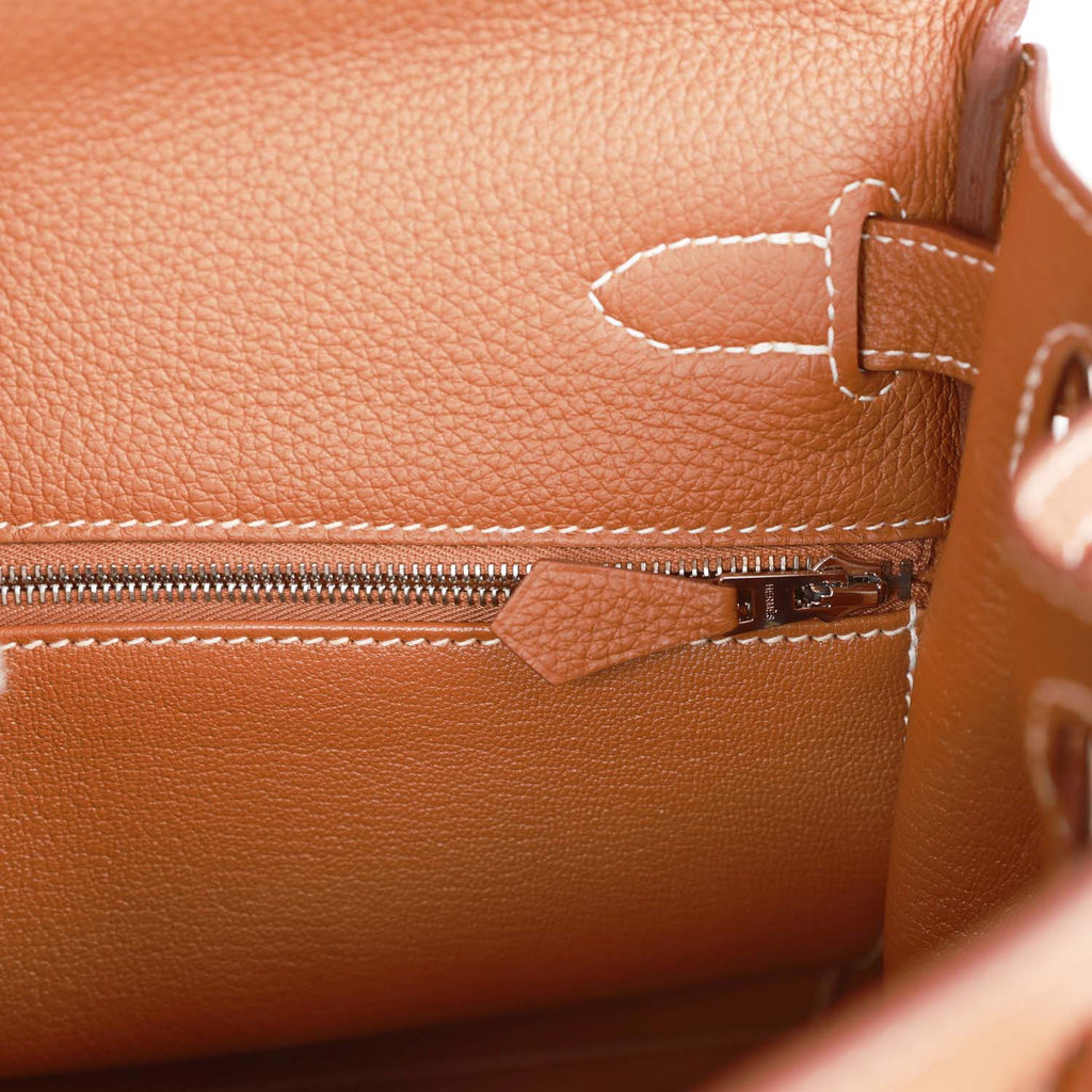 Hermes Kelly Retourne 28 Gold Togo Palladium Hardware - Exclusu