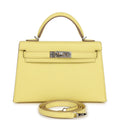 Hermes Kelly Sellier 20 Limoncello Chevre Palladium Hardware - Exclusu