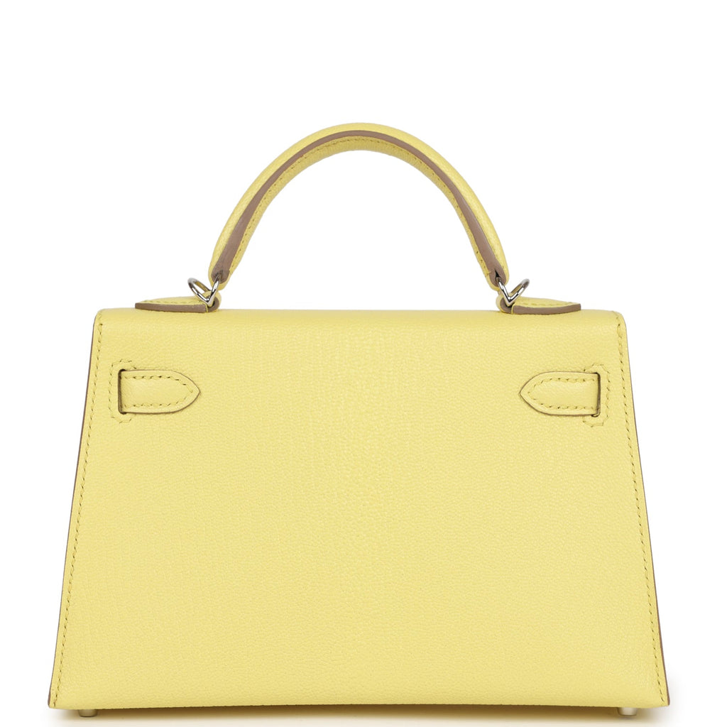 Hermes Kelly Sellier 20 Limoncello Chevre Palladium Hardware - Exclusu
