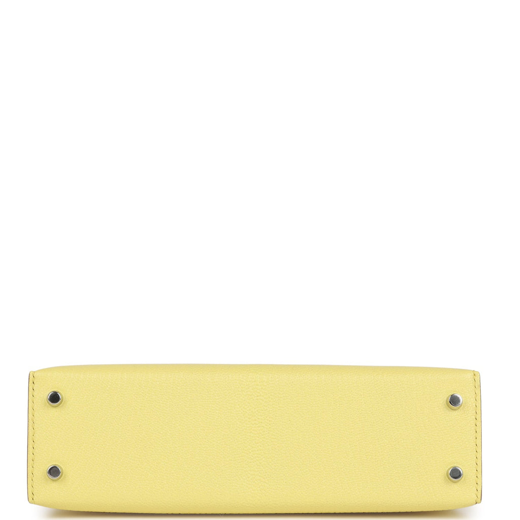 Hermes Kelly Sellier 20 Limoncello Chevre Palladium Hardware - Exclusu