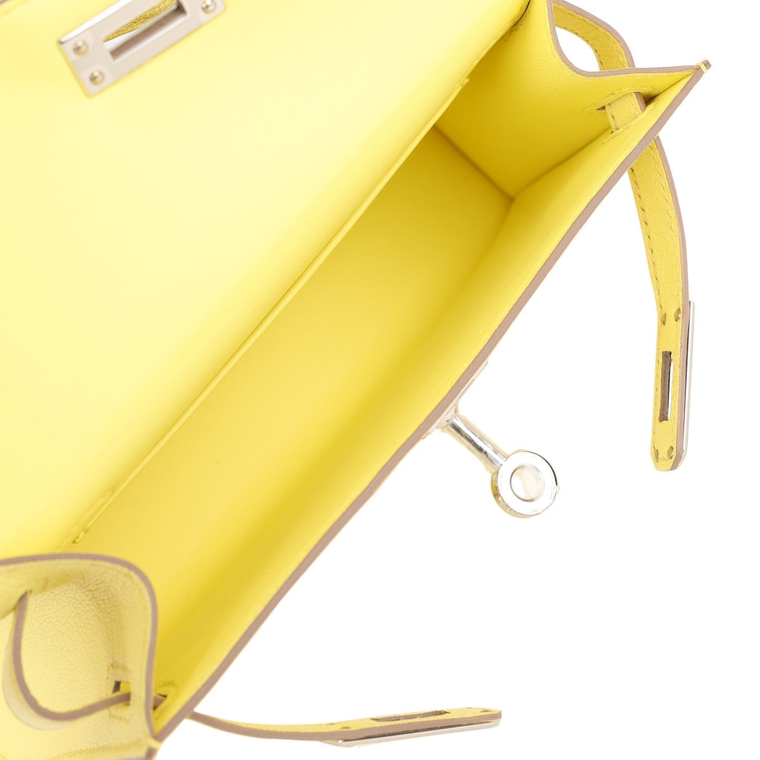 Hermes Kelly Sellier 20 Limoncello Chevre Palladium Hardware - Exclusu