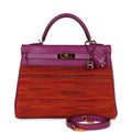 Hermes Kelly Retourne 32 Vibrato Cyclamen Box Gold Hardware - Exclusu