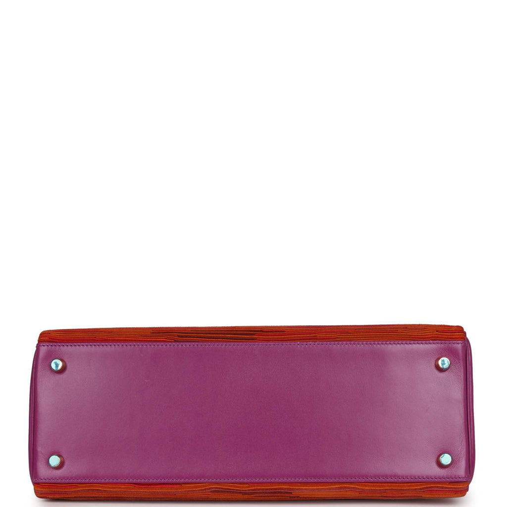 Hermes Kelly Retourne 32 Vibrato Cyclamen Box Gold Hardware - Exclusu