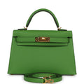 Hermes Kelly Sellier 20 Vert Yucca Epsom Gold Hardware - Exclusu