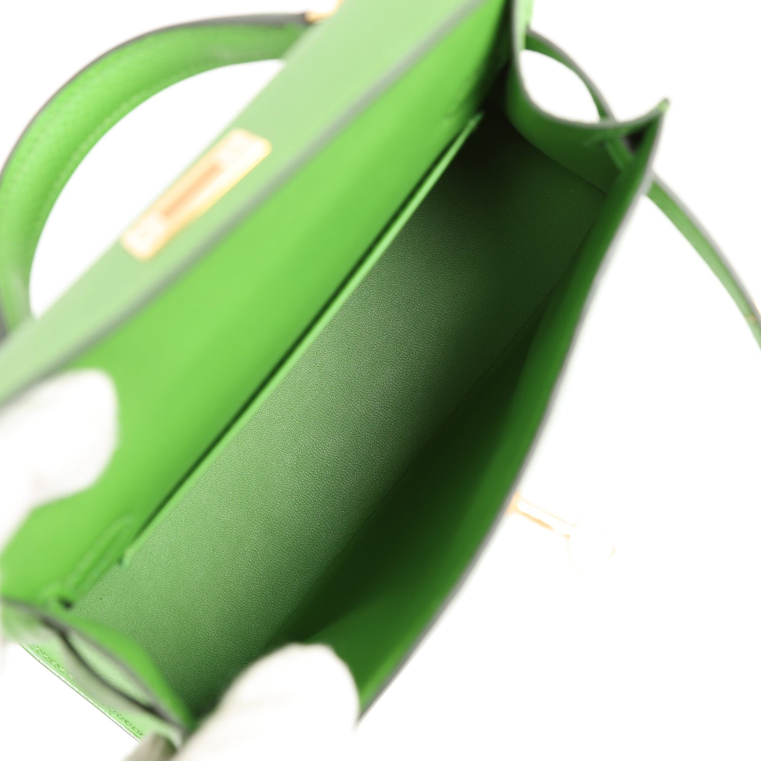 Hermes Kelly Sellier 20 Vert Yucca Epsom Gold Hardware - Exclusu