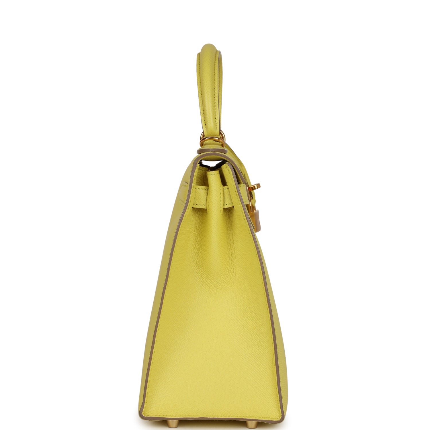Hermes Kelly Sellier 28 Soufre Epsom Gold Hardware - Exclusu