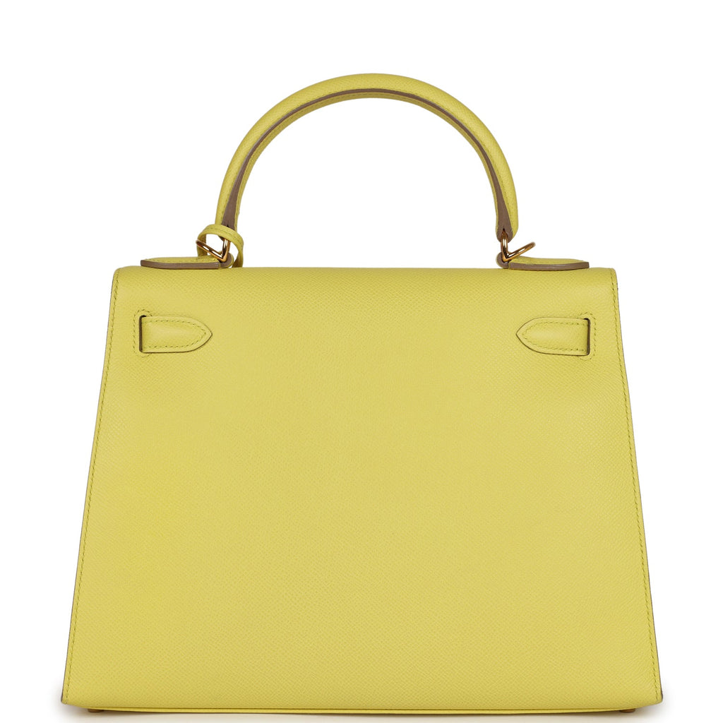 Hermes Kelly Sellier 28 Soufre Epsom Gold Hardware - Exclusu