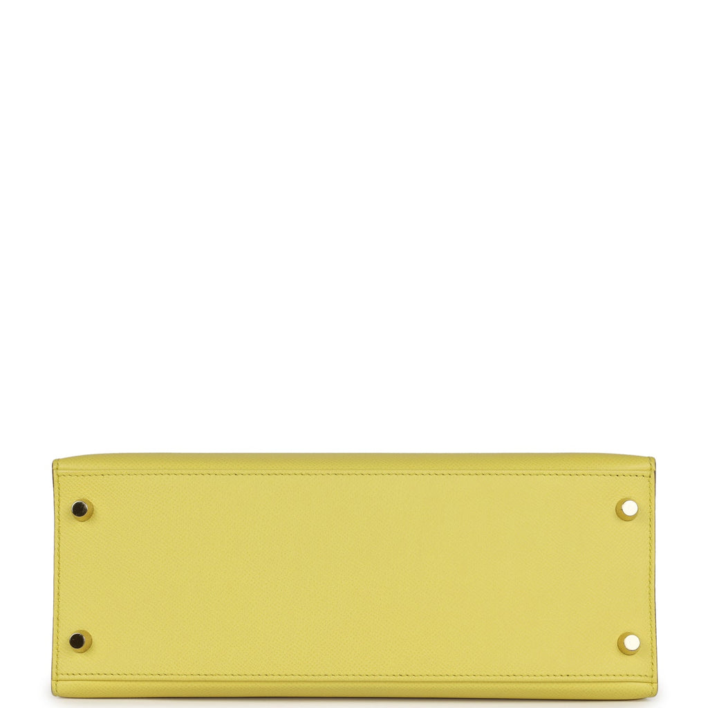 Hermes Kelly Sellier 28 Soufre Epsom Gold Hardware - Exclusu
