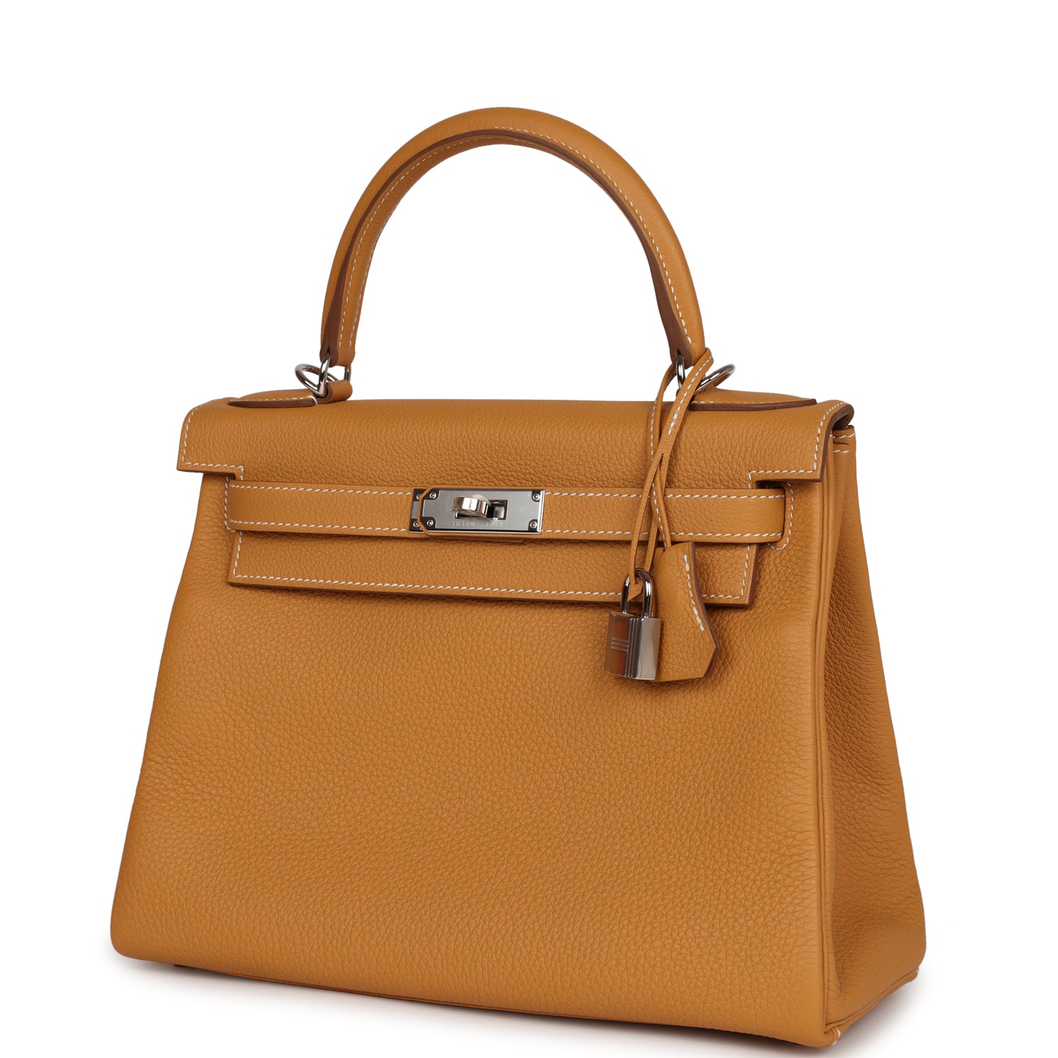 Hermes Kelly Retourne 28 Naturel Sable Togo Palladium Hardware - Exclusu
