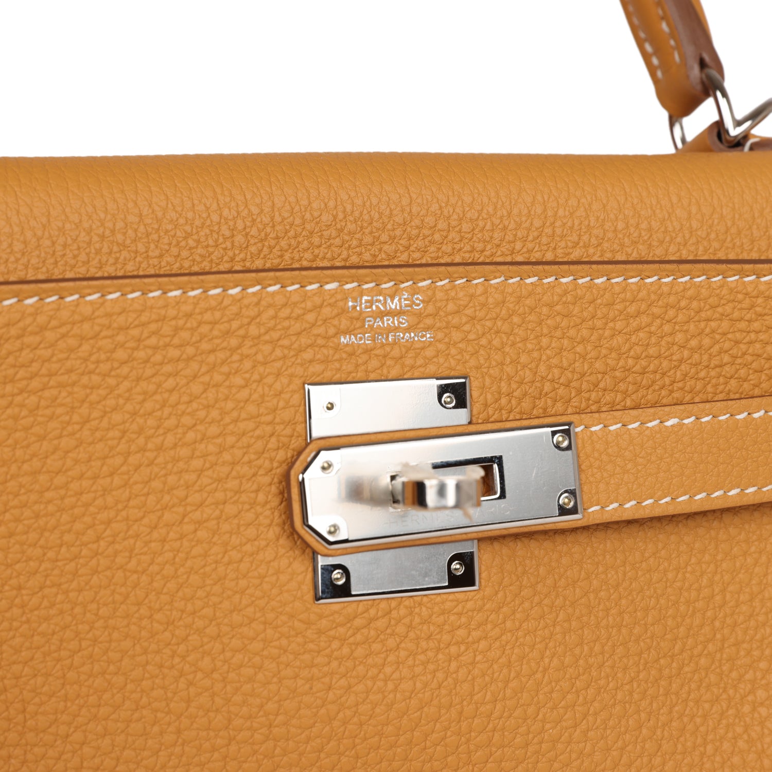 Hermes Kelly Retourne 28 Naturel Sable Togo Palladium Hardware - Exclusu