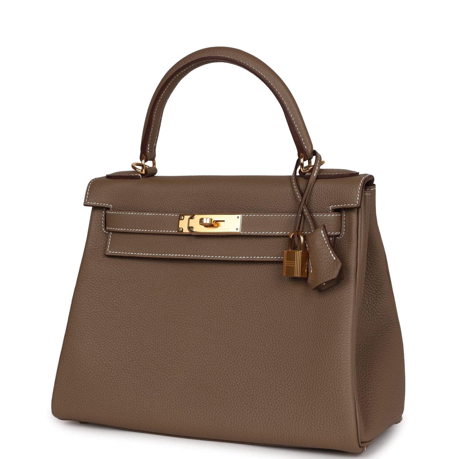 Hermes Kelly Retourne 28 Etoupe Togo Gold Hardware - Exclusu