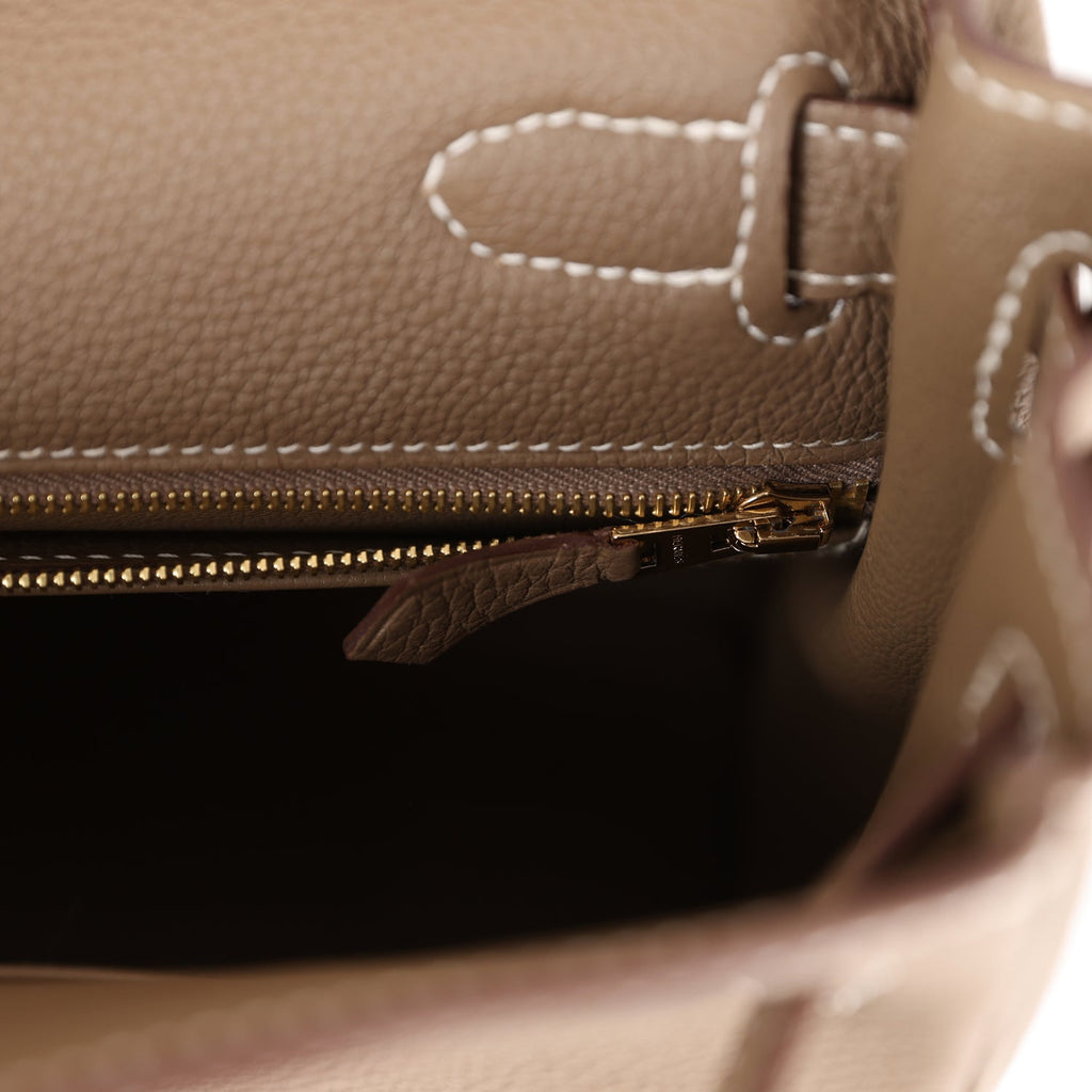 Hermes Kelly Retourne 28 Etoupe Togo Gold Hardware - Exclusu