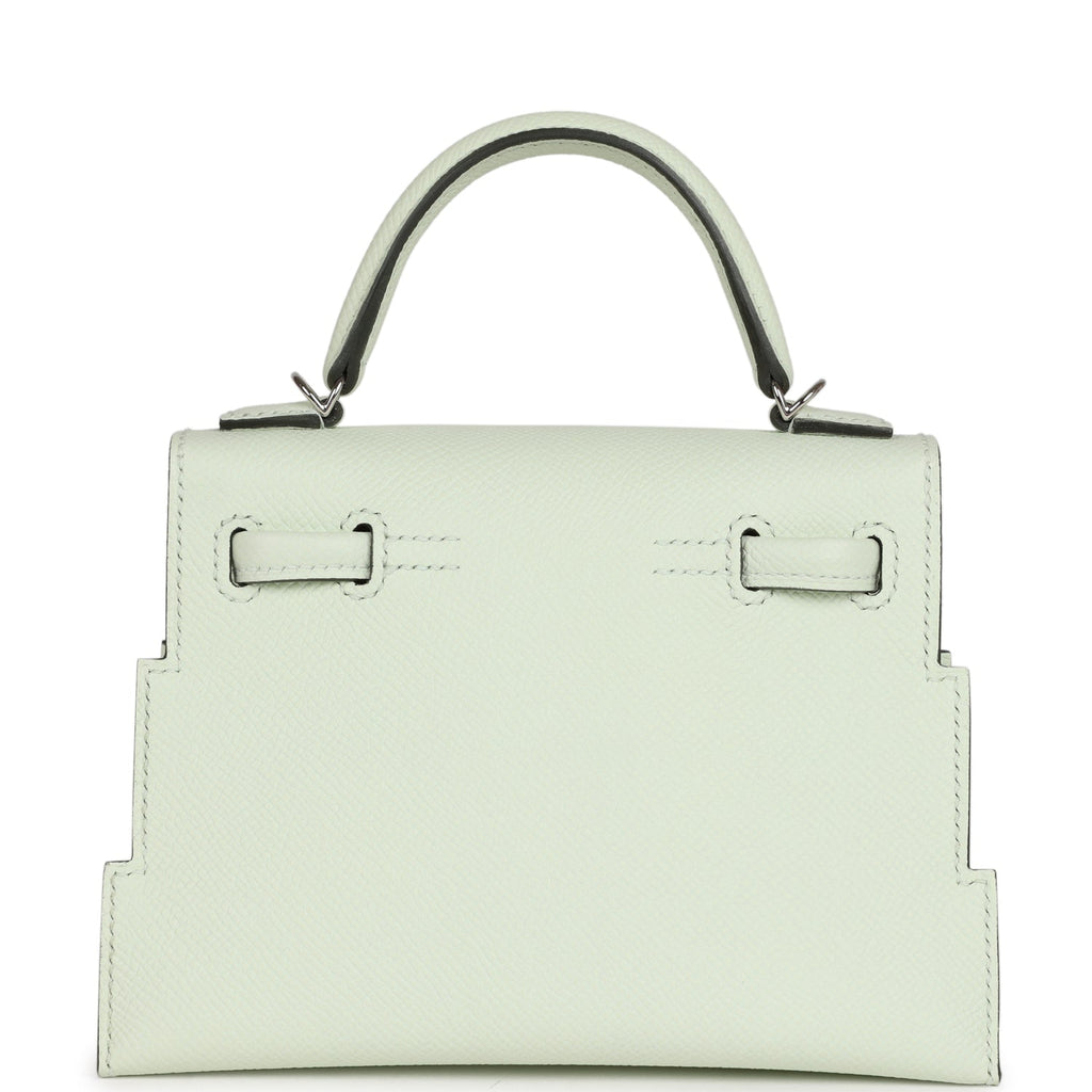 Hermes 'Quelle Idolle' Picto Kelly Doll Vert Fizz Epsom Palladium Hardware - Exclusu