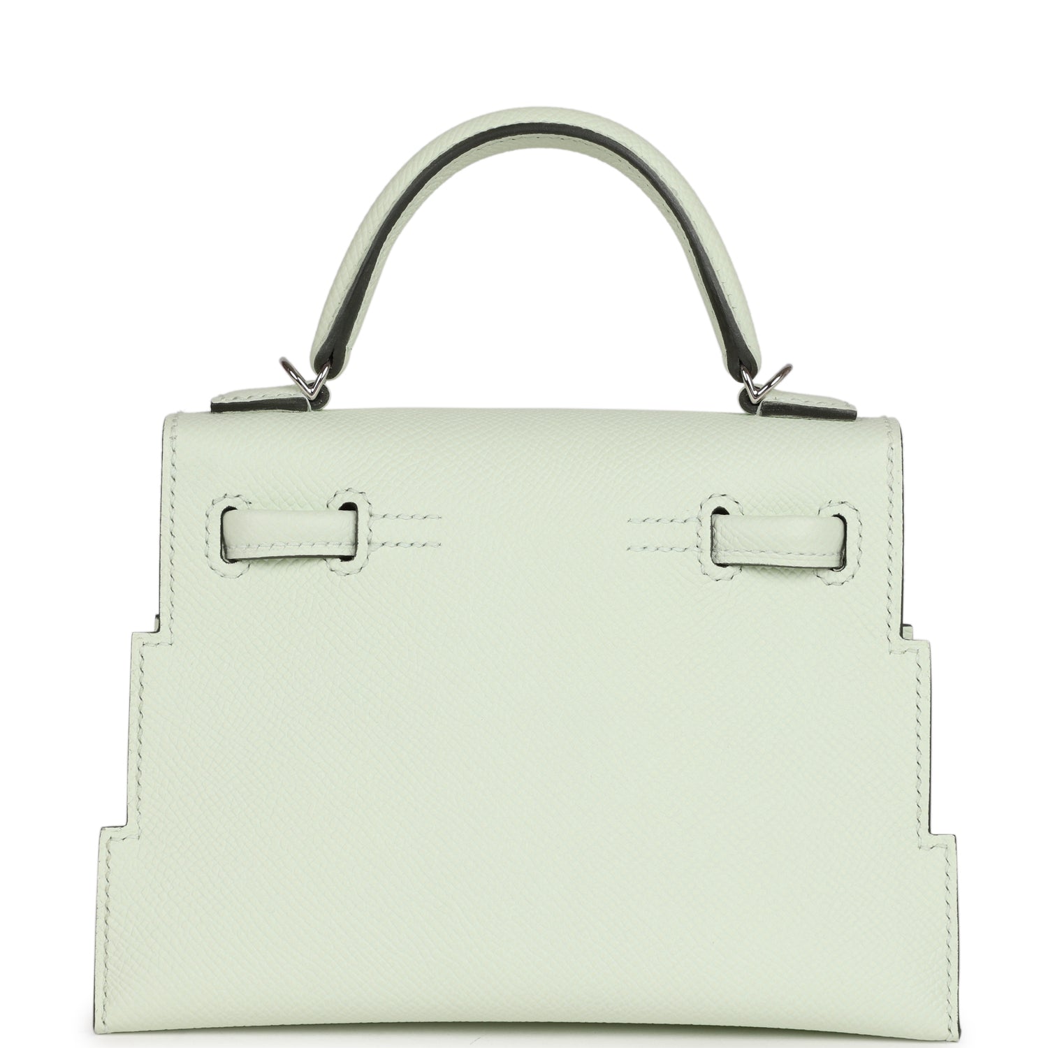 Hermes 'Quelle Idolle' Picto Kelly Doll Vert Fizz Epsom Palladium Hardware - Exclusu