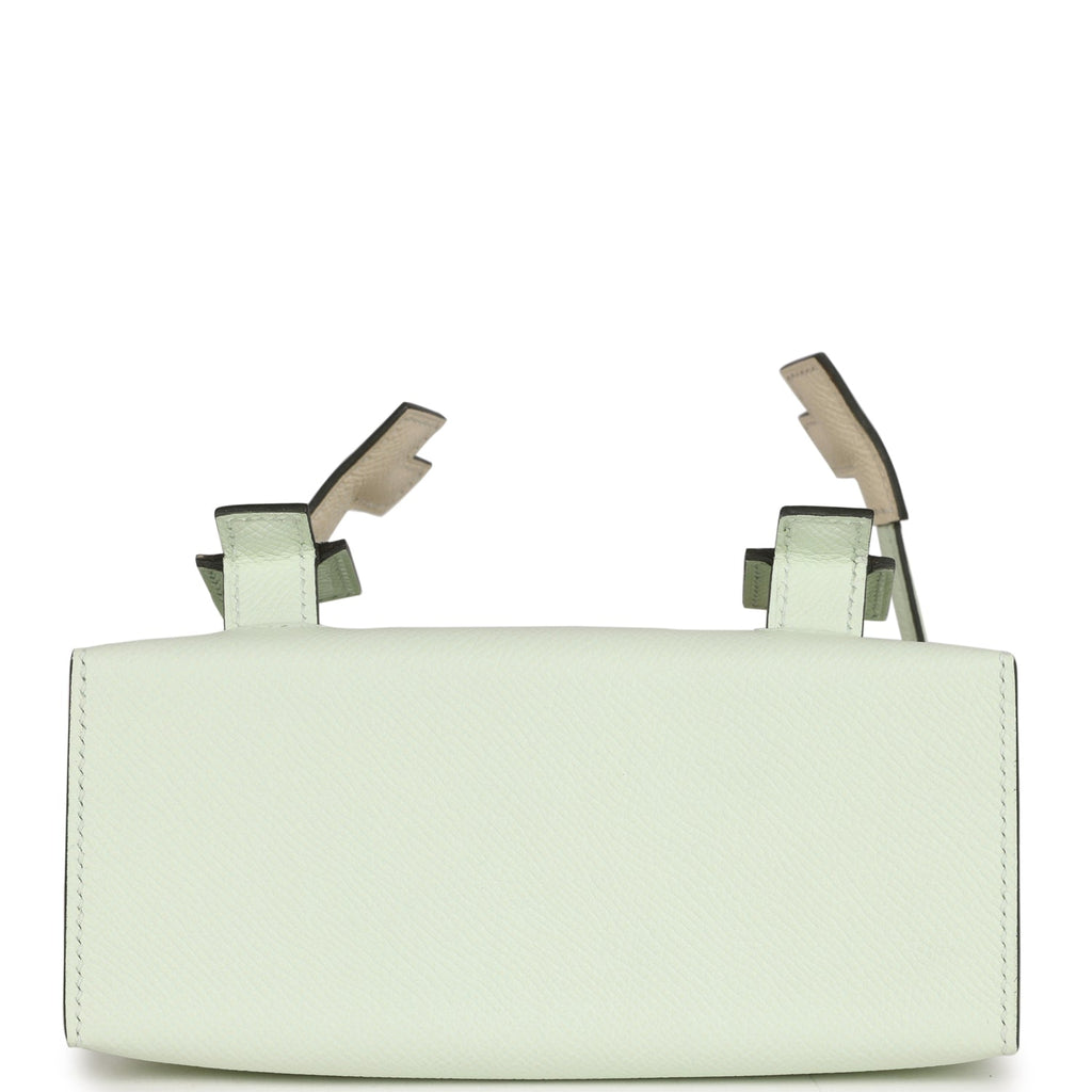 Hermes 'Quelle Idolle' Picto Kelly Doll Vert Fizz Epsom Palladium Hardware - Exclusu