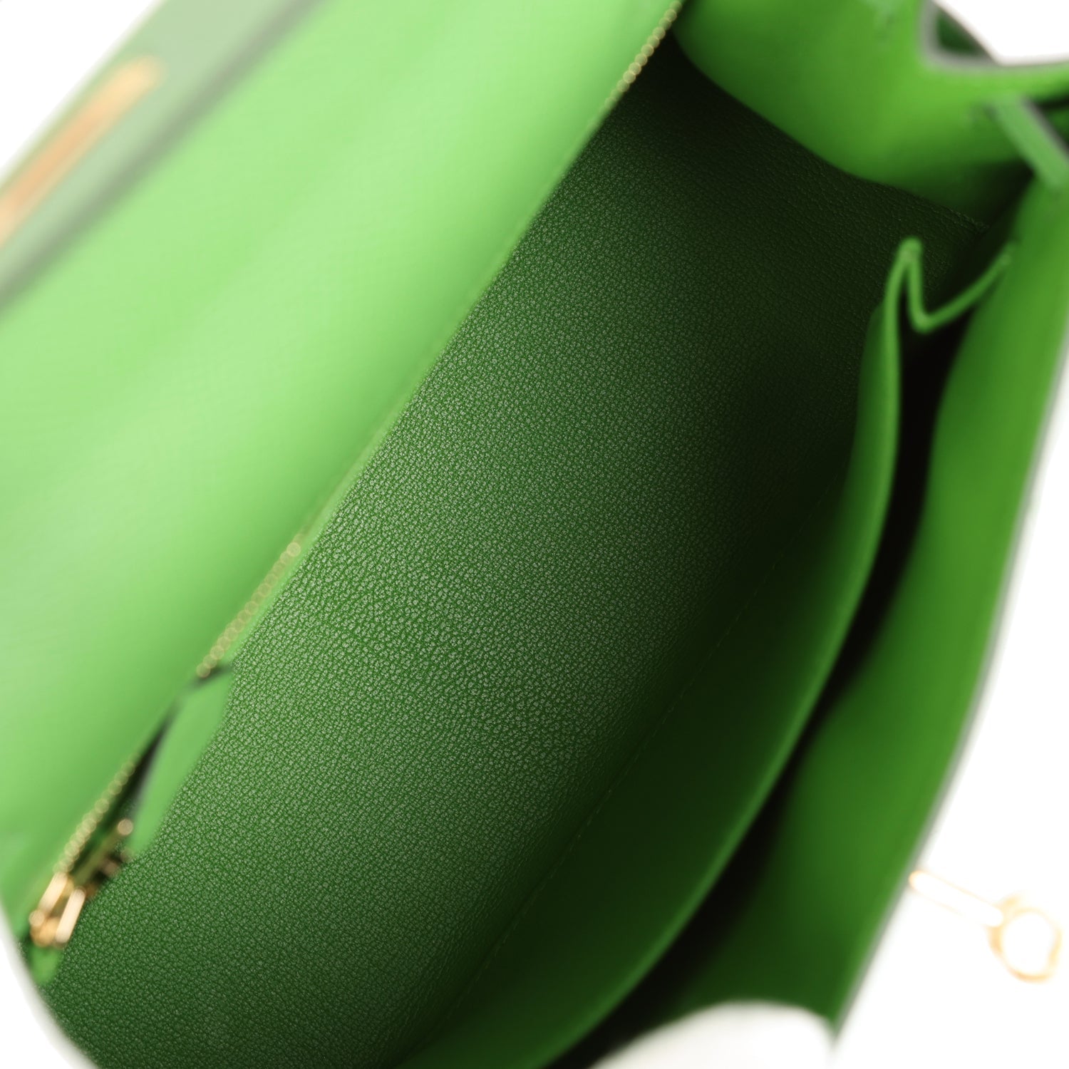 Hermes Kelly Sellier 25 Vert Yucca Epsom Gold Hardware - Exclusu