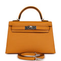 Hermes Kelly Sellier 20 Moutarde Chevre Palladium Hardware - Exclusu