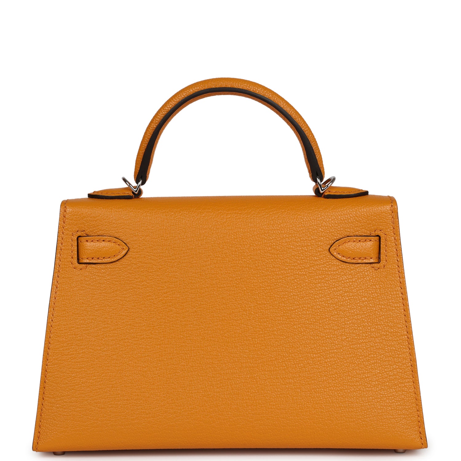 Hermes Kelly Sellier 20 Moutarde Chevre Palladium Hardware - Exclusu