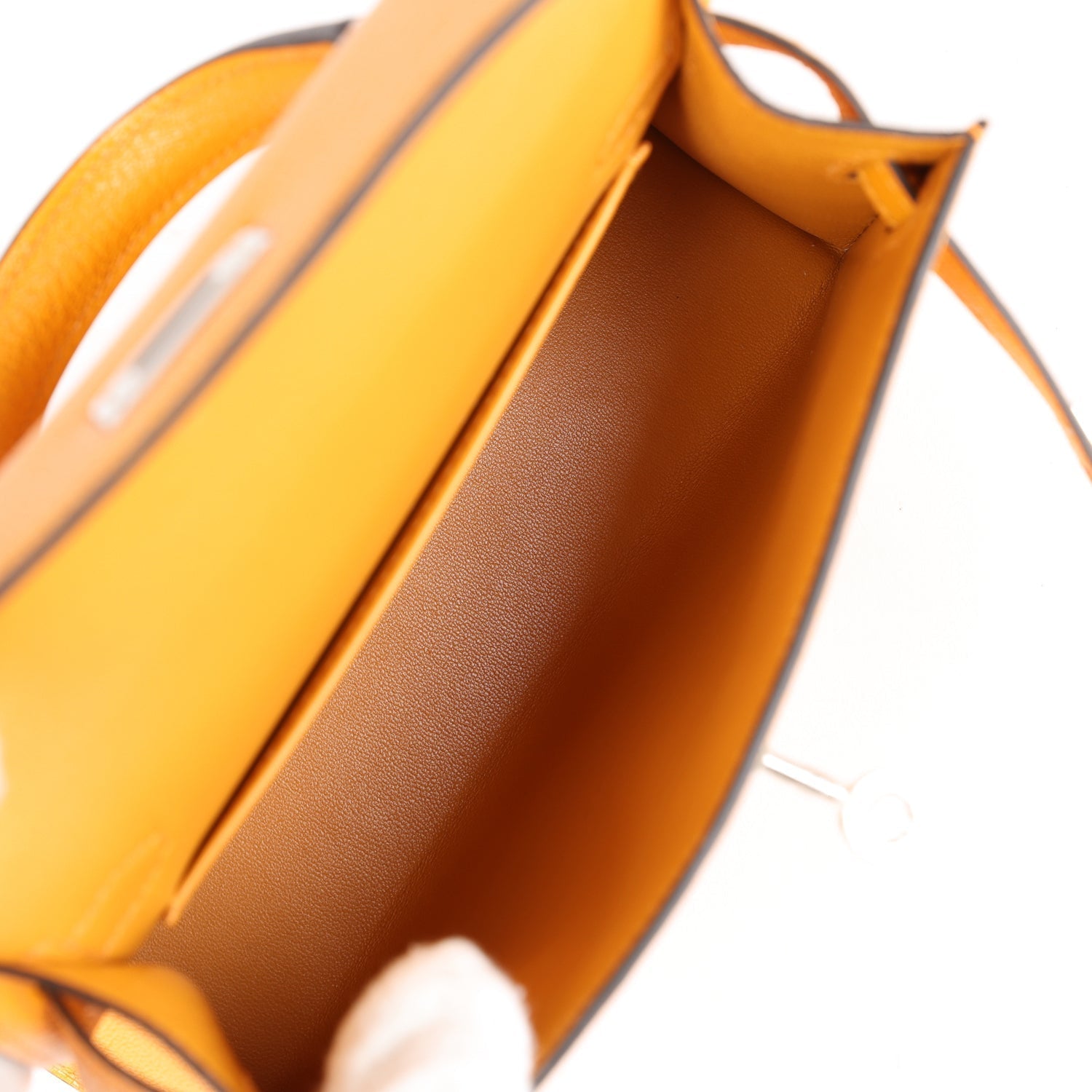 Hermes Kelly Sellier 20 Moutarde Chevre Palladium Hardware - Exclusu