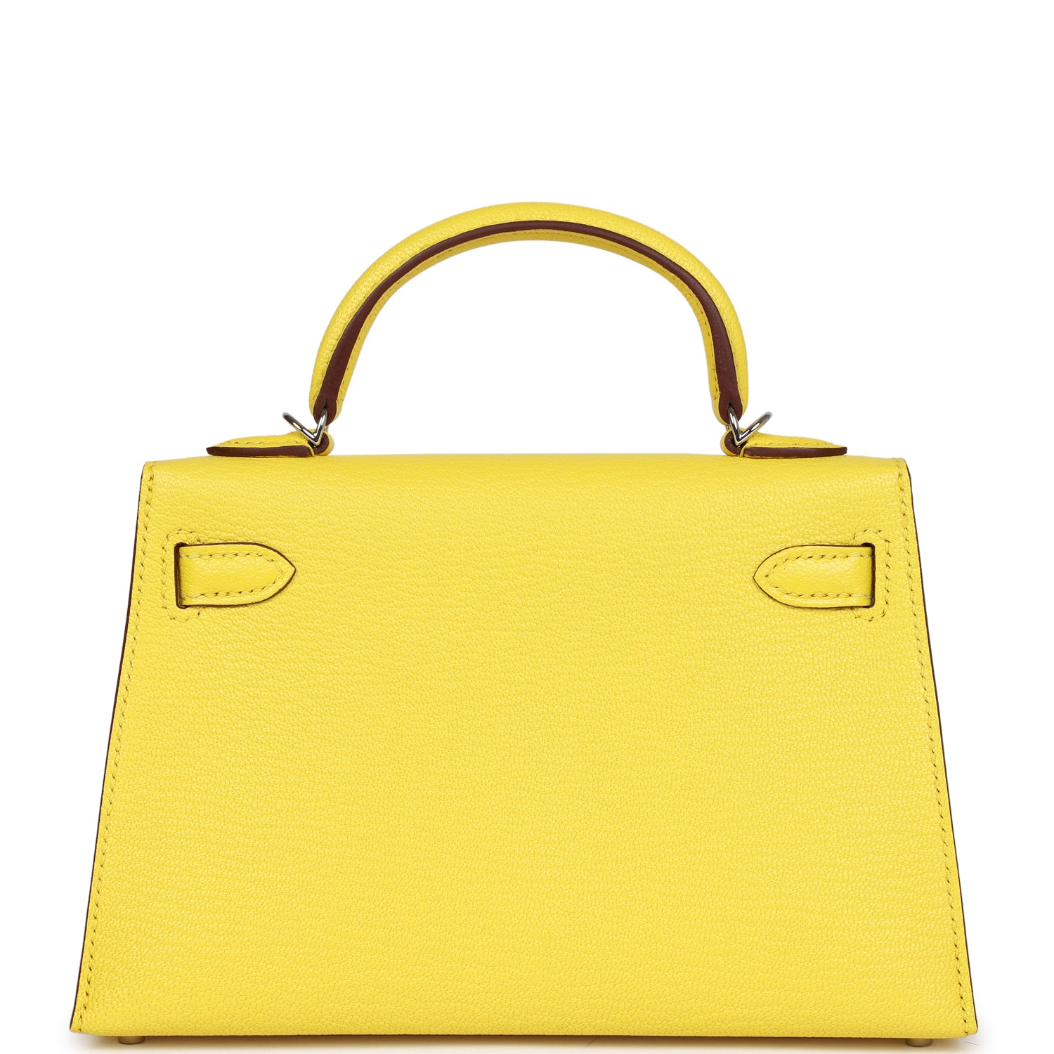 Hermes Kelly Sellier 20 Jaune Citron Chevre Palladium Hardware - Exclusu