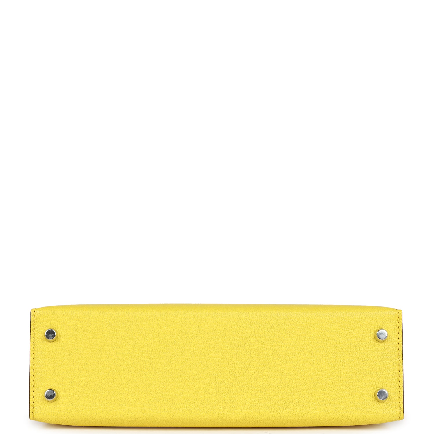 Hermes Kelly Sellier 20 Jaune Citron Chevre Palladium Hardware - Exclusu