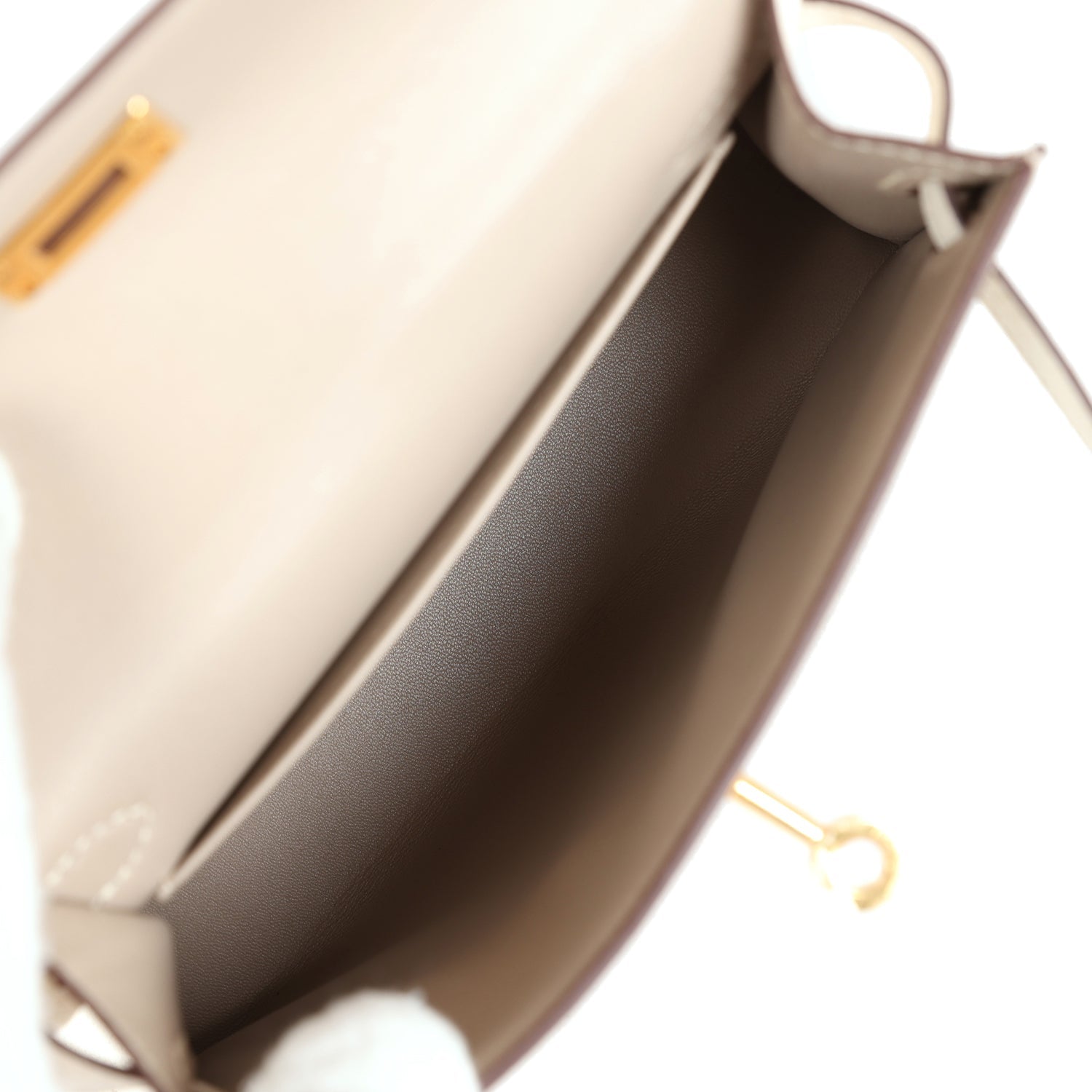 Hermes Special Order (HSS) Kelly Sellier 20 Gris Tourterelle and Nata Chevre Gold Hardware - Exclusu