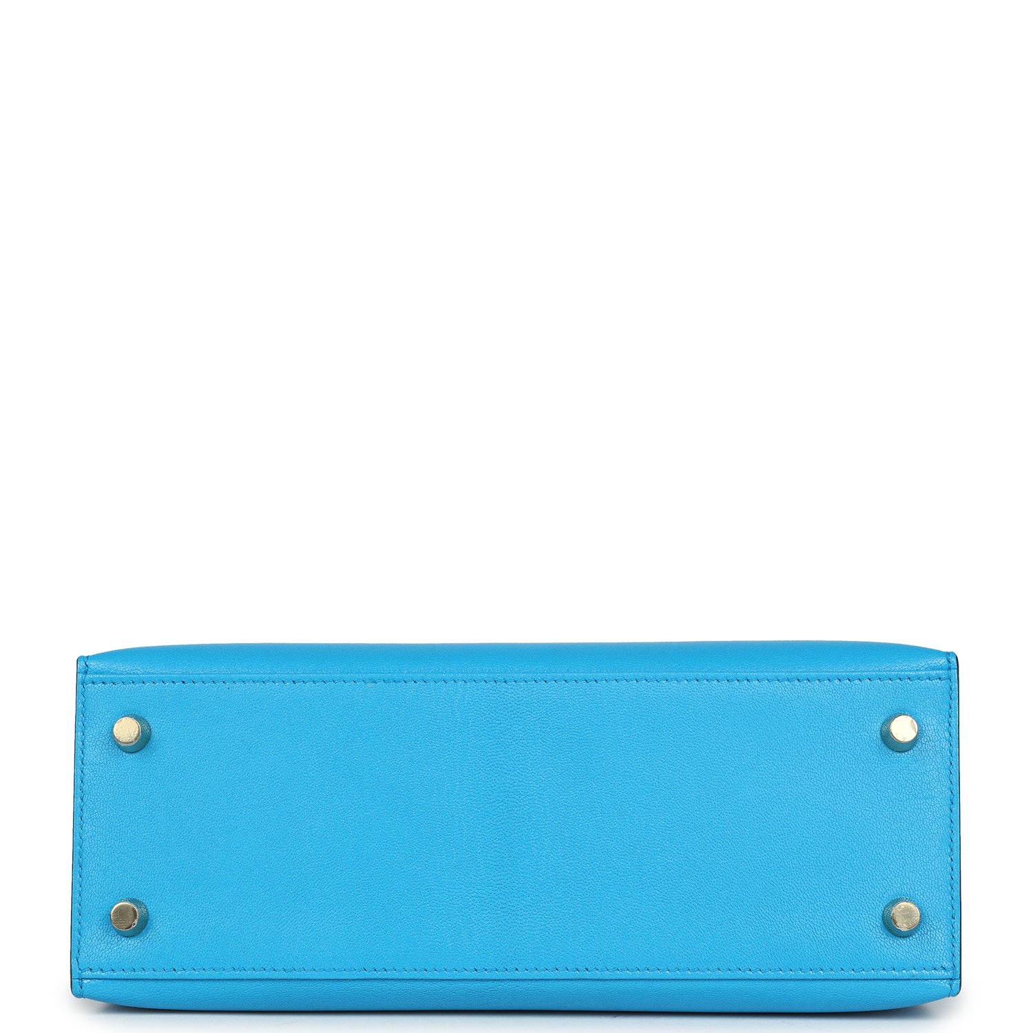 Hermes Kelly Sellier 25 Bleu Frida Chevre Gold Hardware - Exclusu