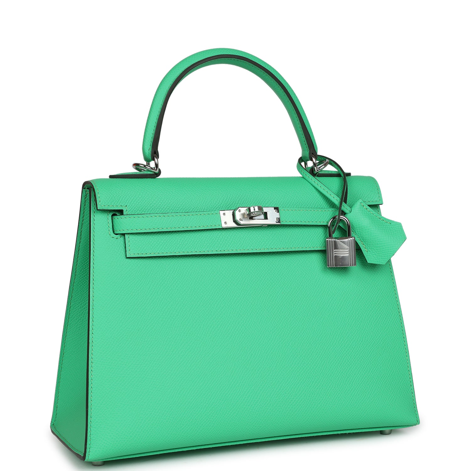 Hermes Kelly Sellier 25 Vert Comics Epsom Palladium Hardware - Exclusu