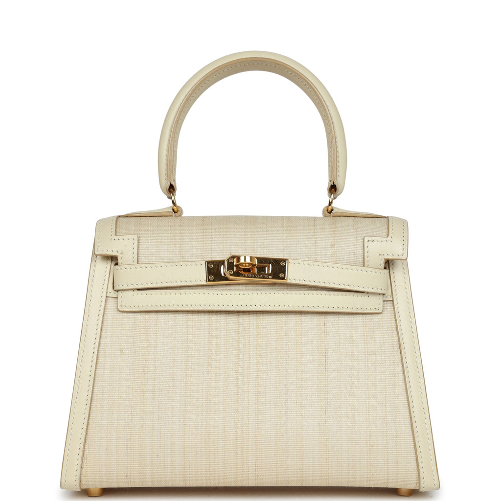 Hermes Kelly Sellier 20 Parchemin Crinoline and Box Gold Hardware - Exclusu