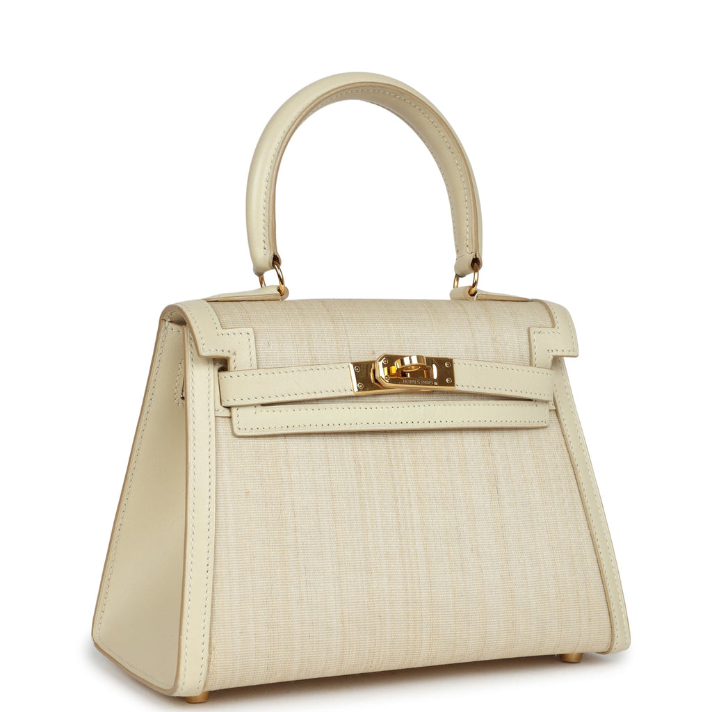Hermes Kelly Sellier 20 Parchemin Crinoline and Box Gold Hardware - Exclusu