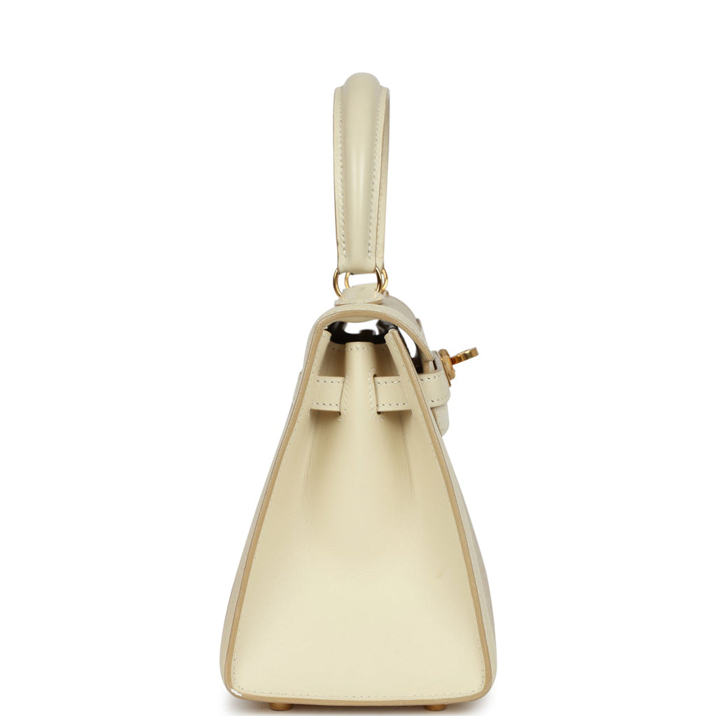 Hermes Kelly Sellier 20 Parchemin Crinoline and Box Gold Hardware - Exclusu
