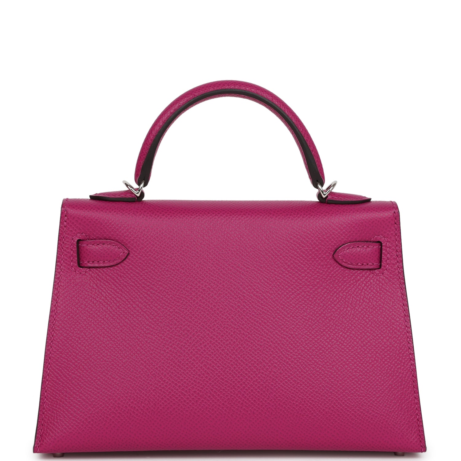 Hermes Special Order (HSS) Kelly Sellier 20 Rose Pourpre Verso Epsom Palladium Hardware - Exclusu