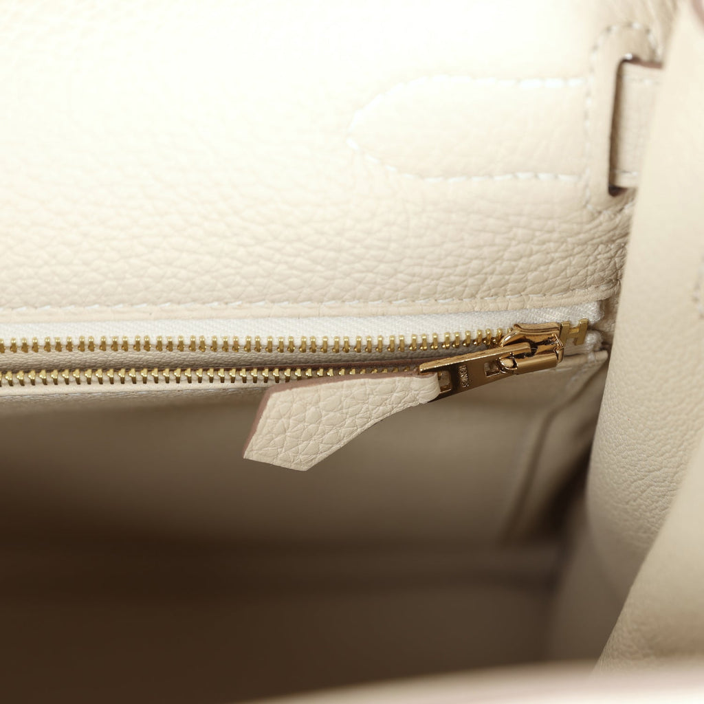 Hermes Kelly Retourne 32 Craie Togo Gold Hardware - Exclusu