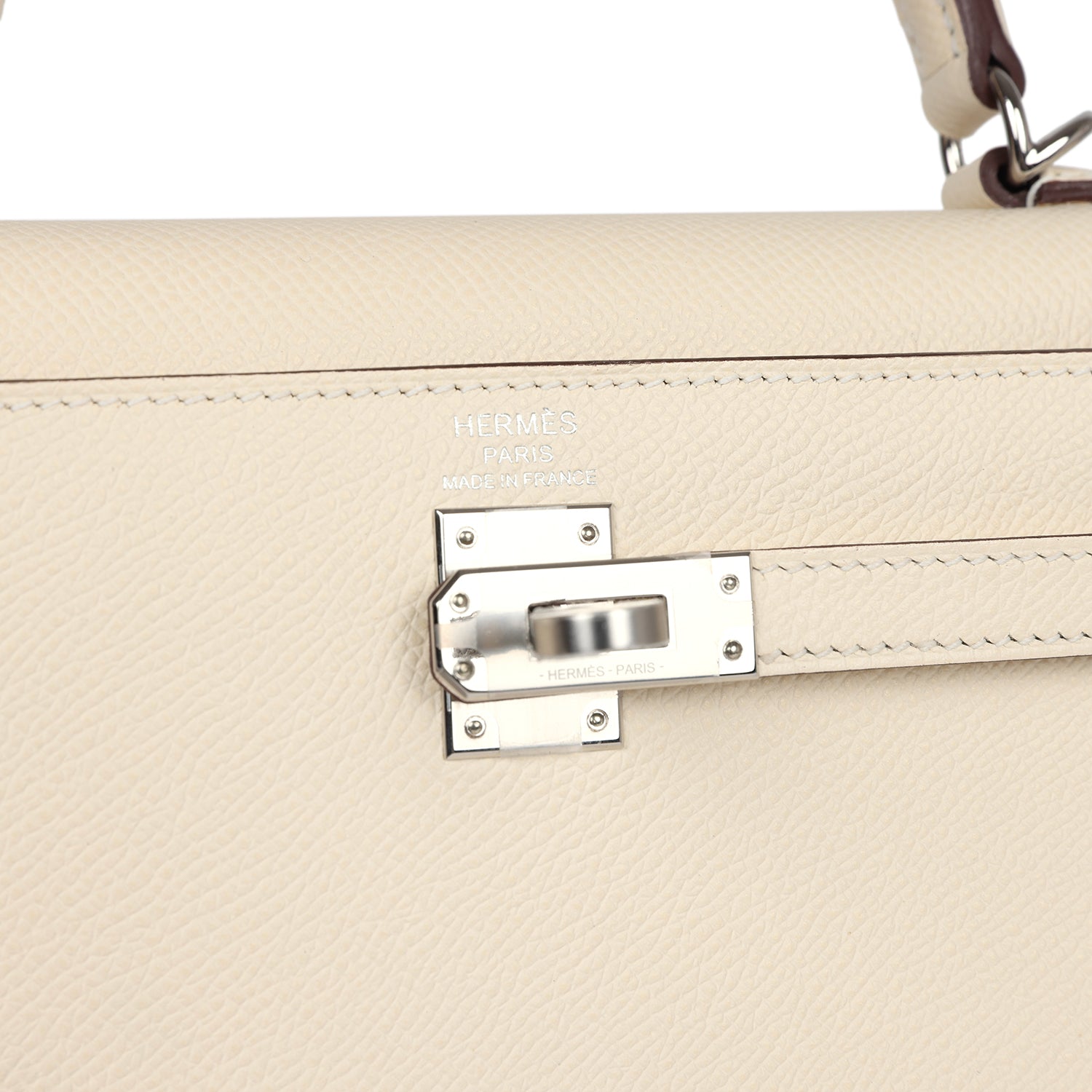 Hermes Kelly Sellier 25 Nata Verso Epsom Palladium Hardware - Exclusu