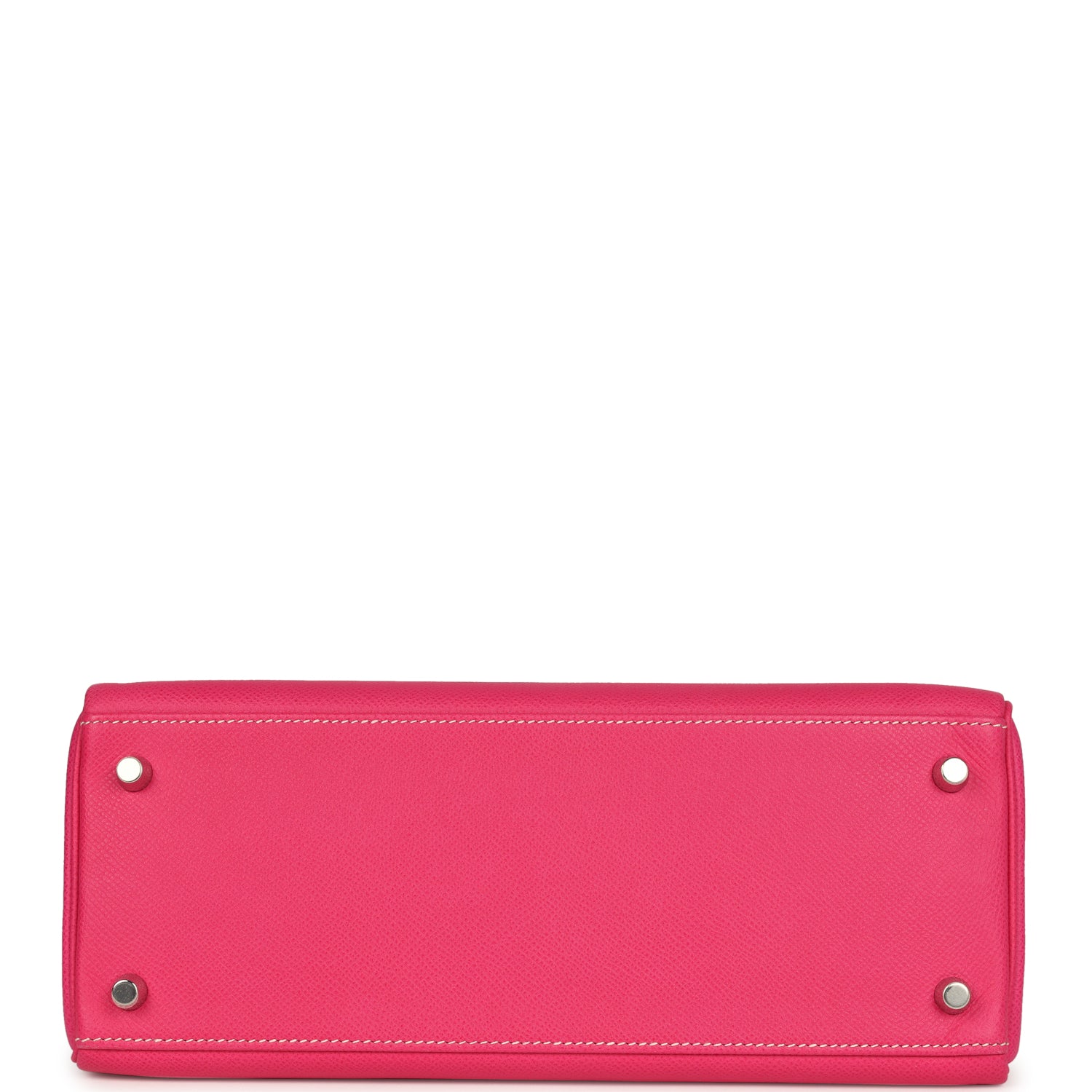 Hermes Kelly Retourne 28 Rose Tyrien Candy Epsom Palladium Hardware - Exclusu
