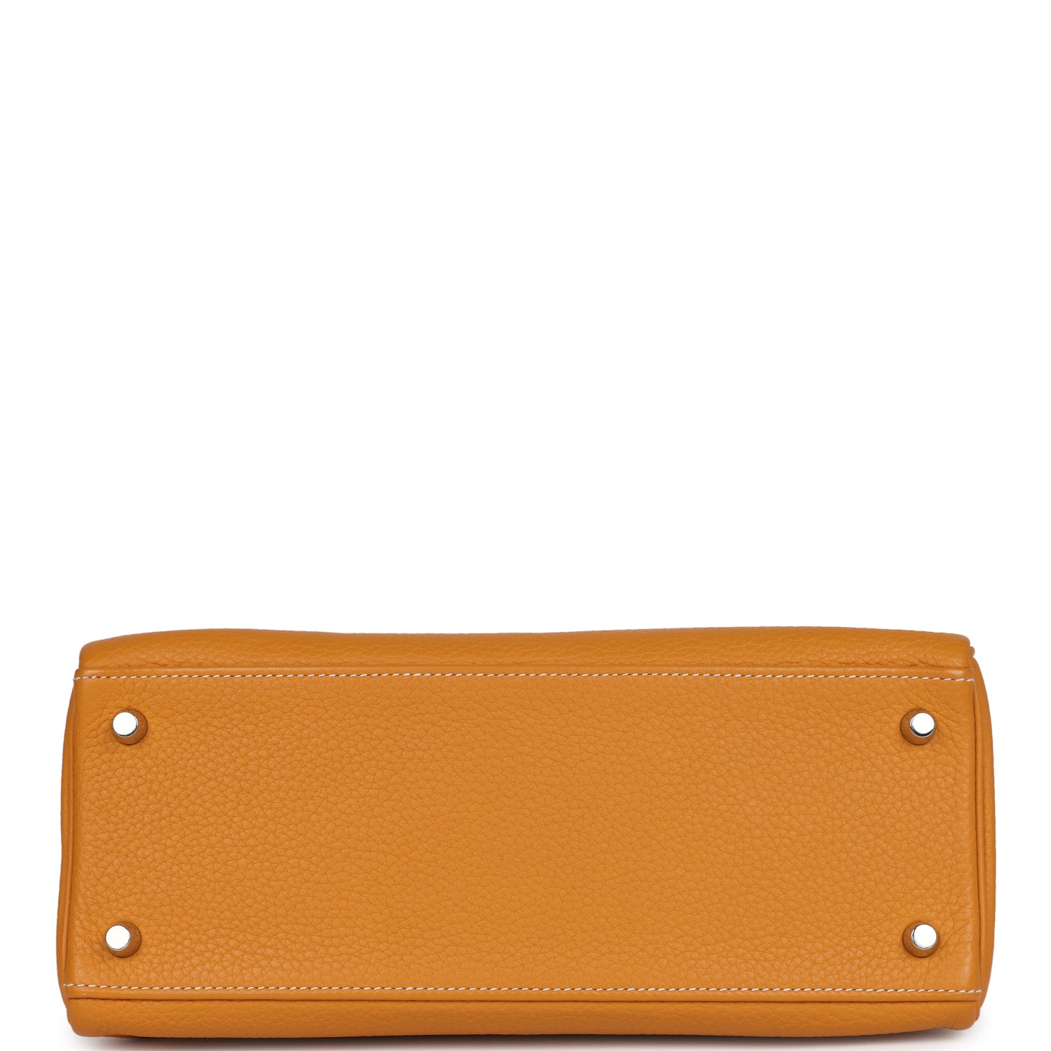 Hermes Kelly Retourne 28 Moutarde Clemence Palladium Hardware - Exclusu